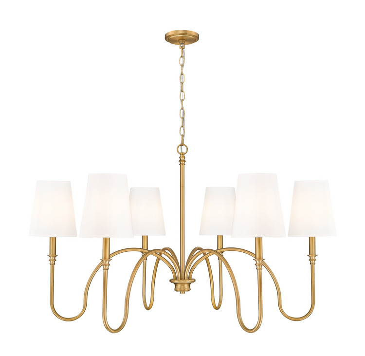 Z-Lite - 4505-6RB - Six Light Chandelier - Jisele - Rubbed Brass