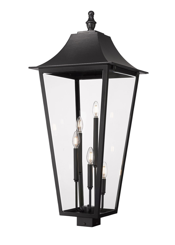 Z-Lite - 5008PHXXLS-BK - Five Light Outdoor Post Mount Fixture - Gannon - Black