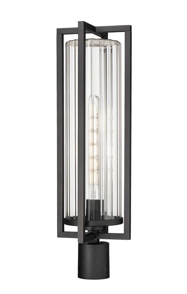 Z-Lite - 5013PHBR-BK - One Light Outdoor Post Mount Fixture - Aura - Black