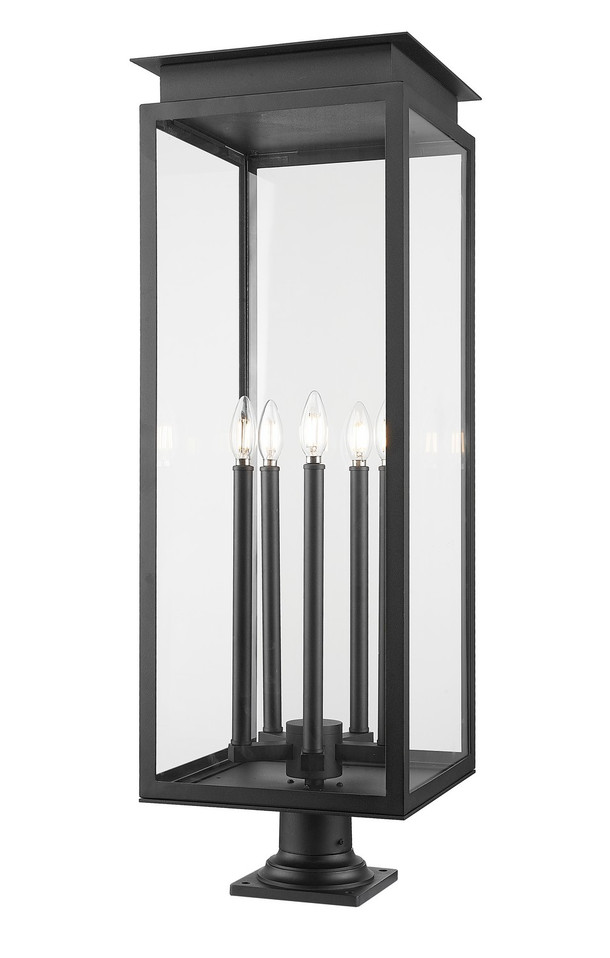 Z-Lite - 5018PHXLR-533PM-BK - Five Light Outdoor Pier Mounted Fixture - Nova - Black