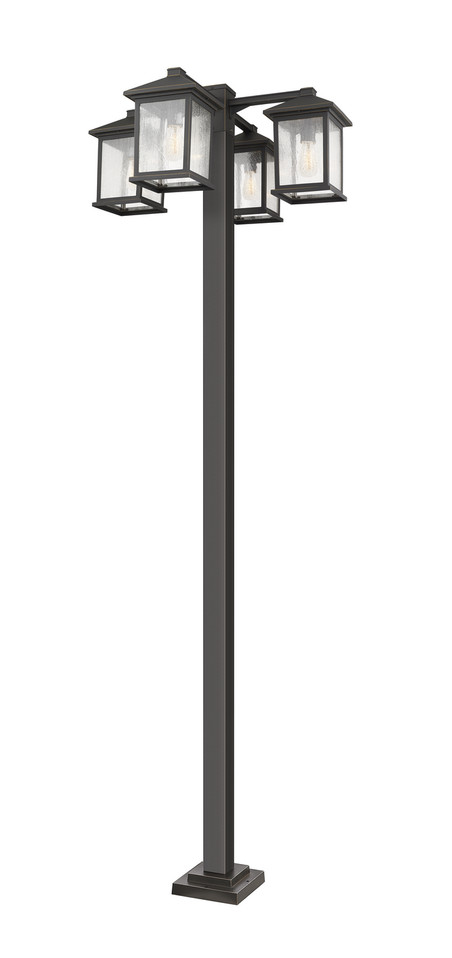 Z-Lite - 531-4-536P-ORB - Four Light Outdoor Post Mounted Fixture - Portland - Oil Rubbed Bronze
