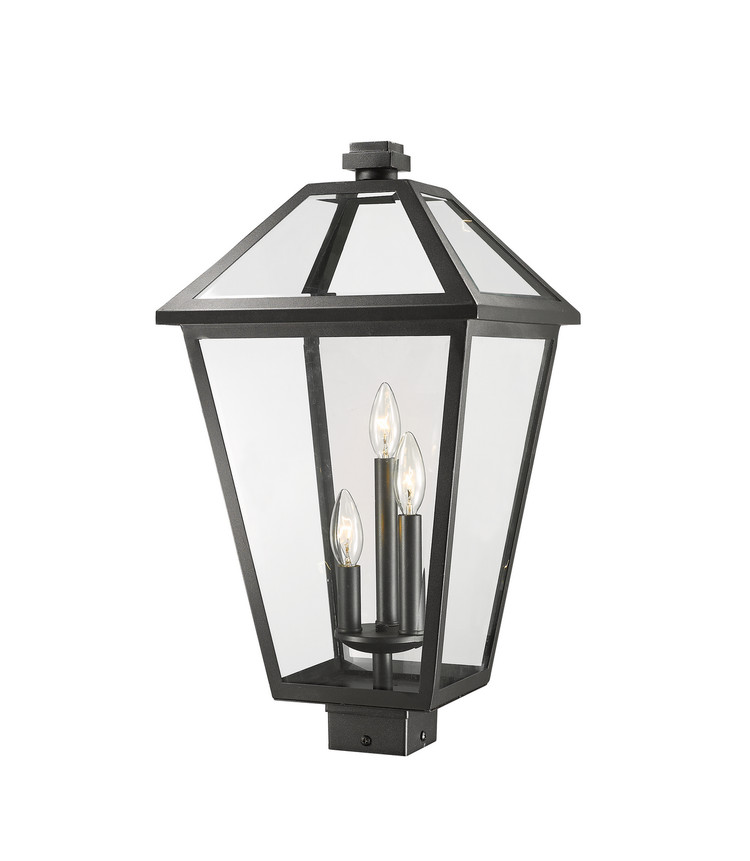Z-Lite - 579PHXLS-BK - Three Light Outdoor Post Mount Fixture - Talbot - Black