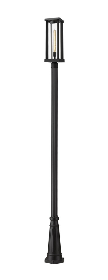 Z-Lite - 586PHBR-519P-BK - One Light Outdoor Post Mounted Fixture - Glenwood - Black