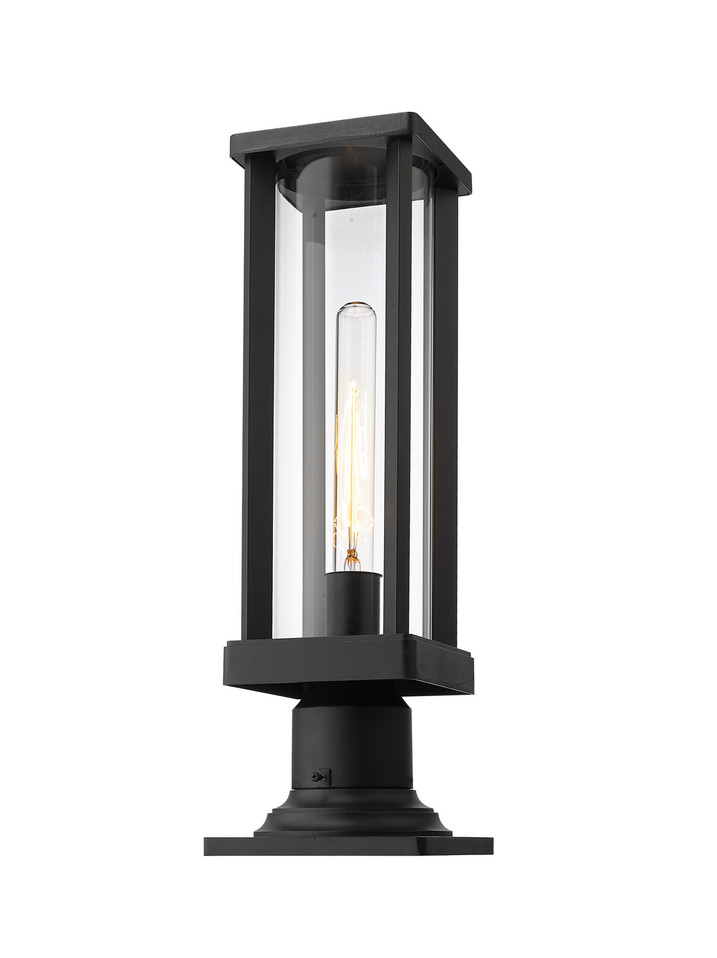 Z-Lite - 586PHMR-533PM-BK - One Light Outdoor Pier Mounted Fixture - Glenwood - Black