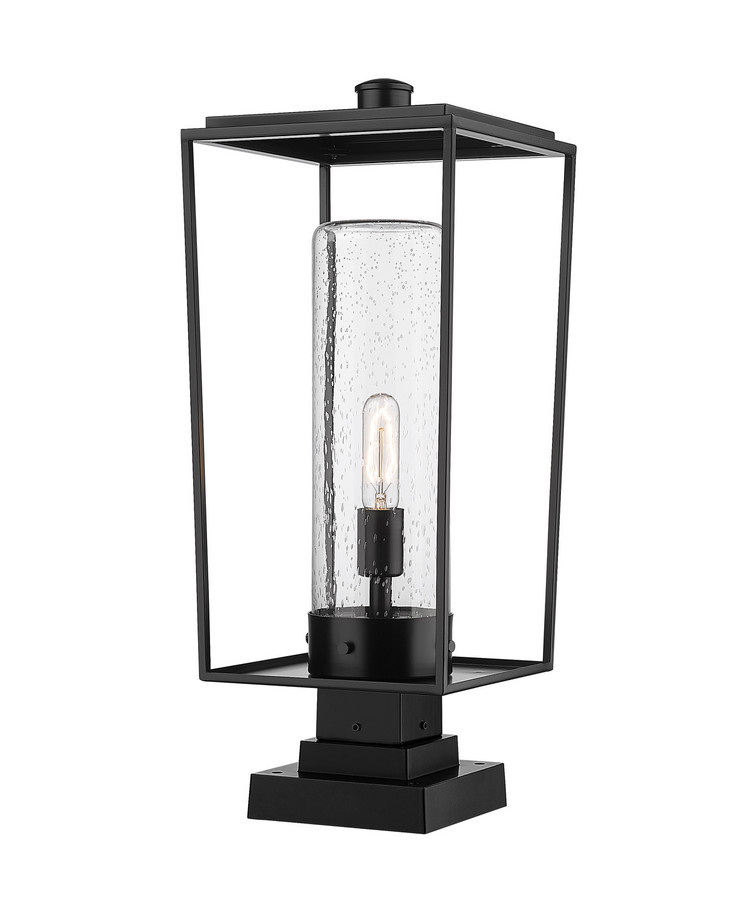 Z-Lite - 594PHBS-SQPM-BK - One Light Outdoor Pier Mounted Fixture - Sheridan - Black