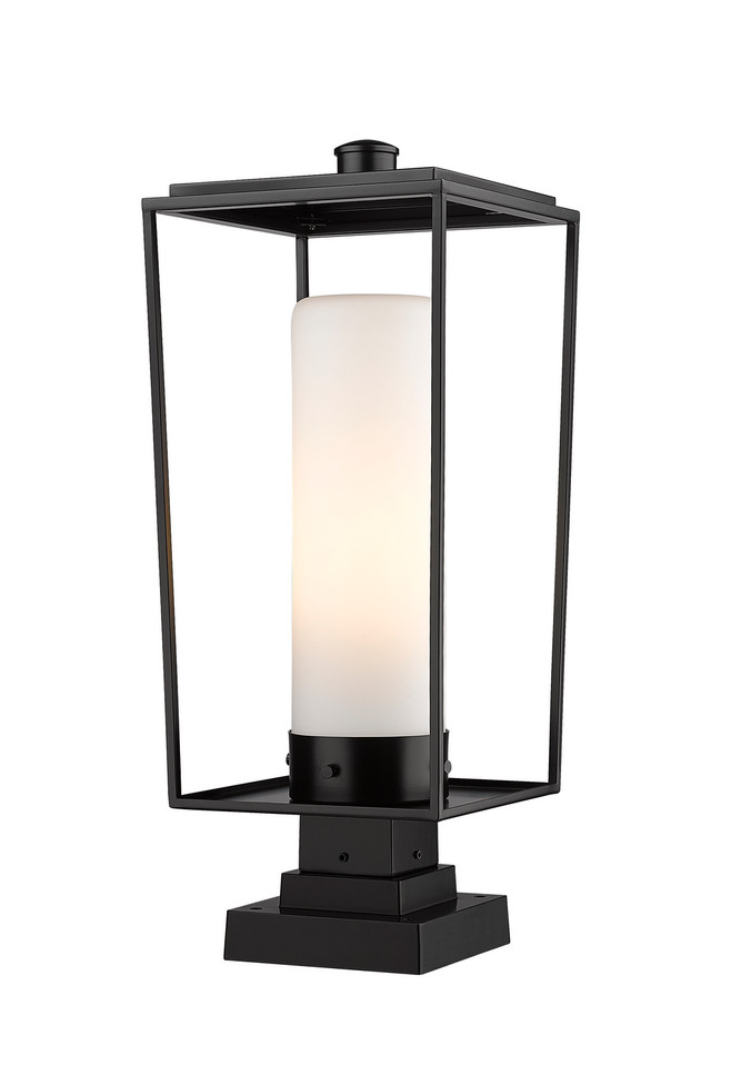 Z-Lite - 595PHBS-SQPM-BK - One Light Outdoor Pier Mounted Fixture - Sheridan - Black