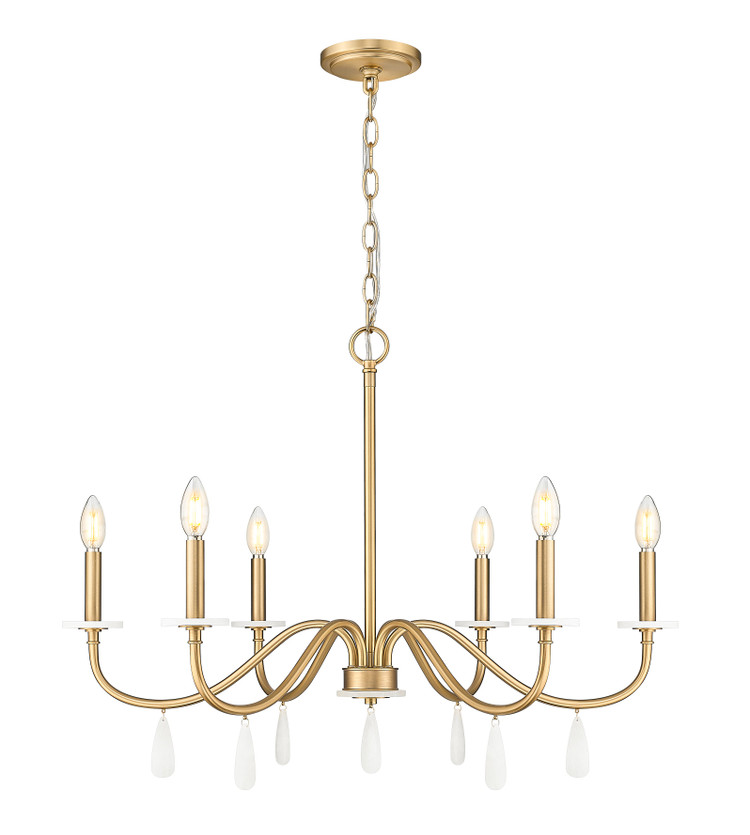 Z-Lite - 6103-32MGLD - Six Light Chandelier - Toussant - Modern Gold