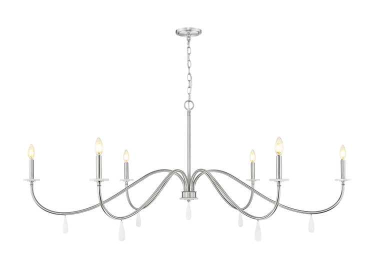 Z-Lite - 6103-63BN - Six Light Chandelier - Toussant - Brushed Nickel