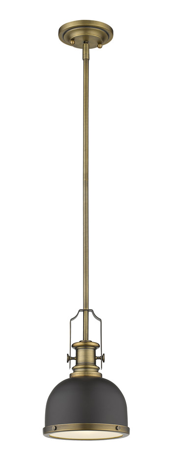 Z-Lite - 725MP-BRZ+HBR - One Light Pendant - Melange - Bronze + Heritage Brass