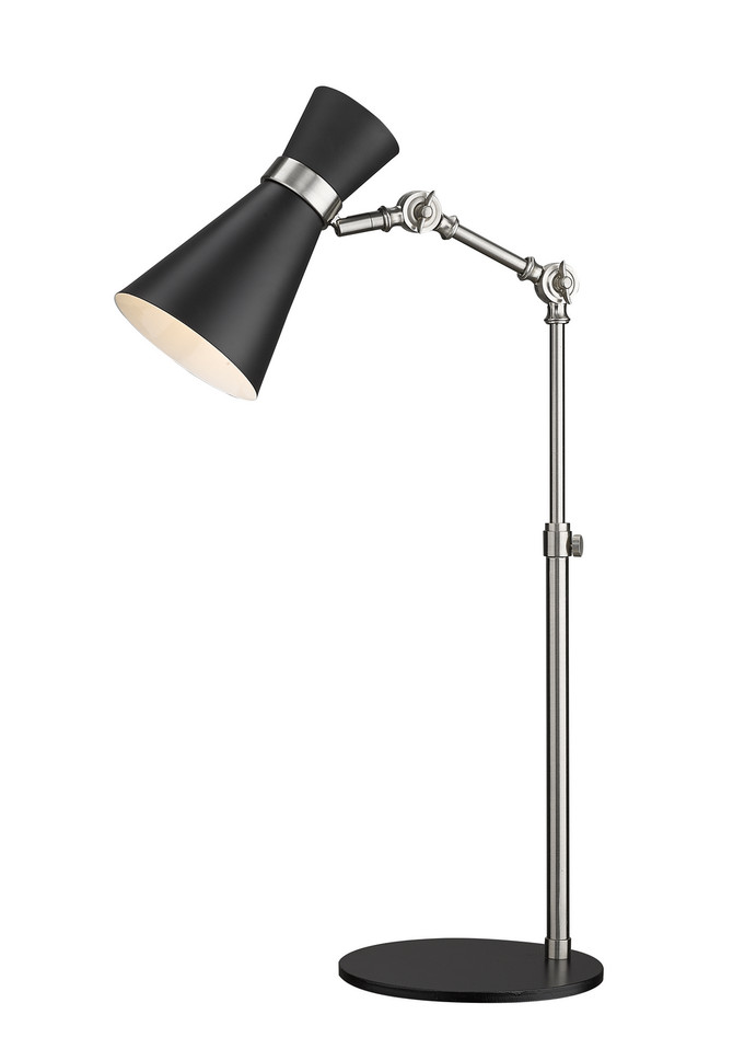 Z-Lite - 728TL-MB-BN - One Light Table Lamp - Soriano - Matte Black + Brushed Nickel