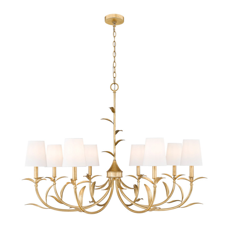 Z-Lite - 830-42GLF - Eight Light Chandelier - Aslin - Gold Leaf