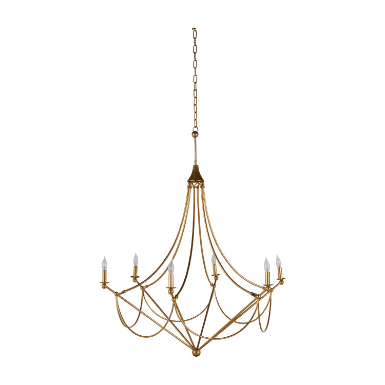 Gabby - SCH-169025 - Six Light Chandelier - Miles - Vintage Gold