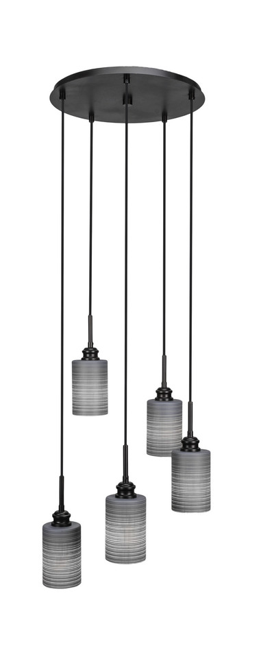 Toltec Lighting - 1175-ES-4062 - Five Light Pendalier - Edge - Espresso