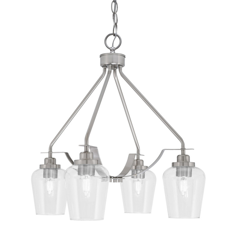 Toltec Lighting - 2604-BN-210 - Four Light Chandelier - Odyssey - Brushed Nickel