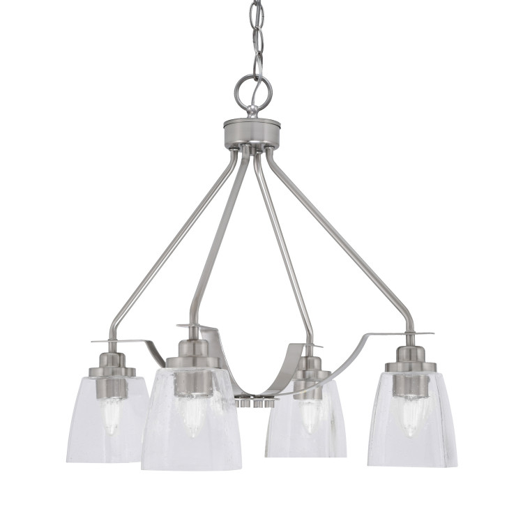 Toltec Lighting - 2604-BN-461 - Four Light Chandelier - Odyssey - Brushed Nickel