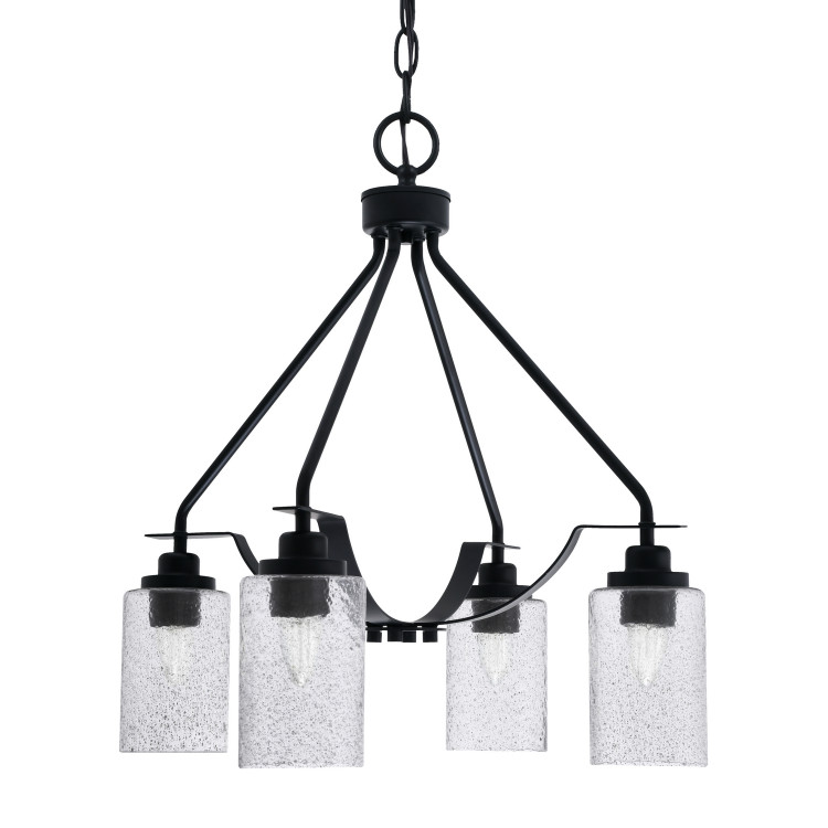 Toltec Lighting - 2604-MB-3002 - Four Light Chandelier - Odyssey - Matte Black