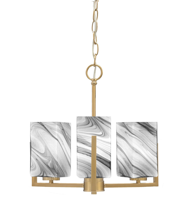 Toltec Lighting - 4503-NAB-549 - Three Light Chandelier - Atlas - New Age Brass