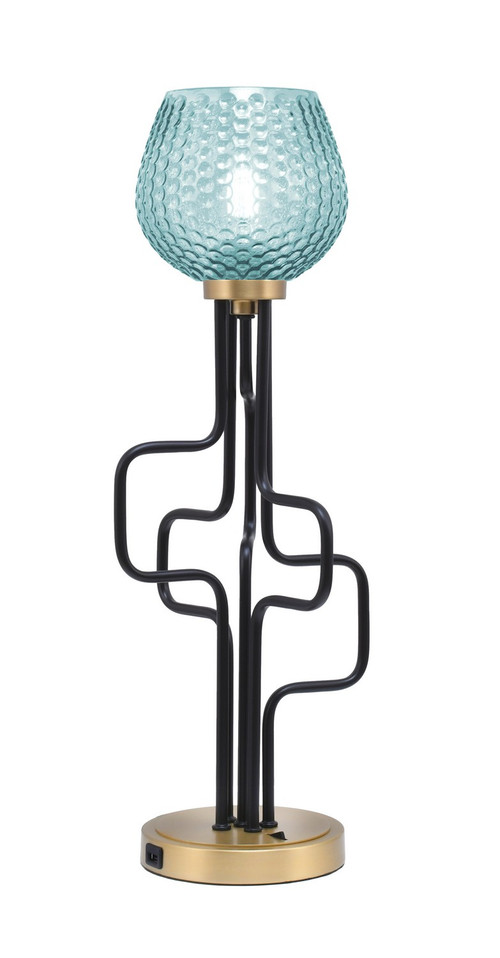 Toltec Lighting - 62-MBNAB-4605 - One Light Accent Lamp - Sandia - Matte Black & New Age Brass