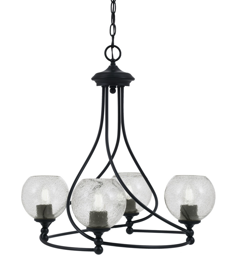 Toltec Lighting - 904-MB-4102 - Four Light Chandelier - Capri - Matte Black