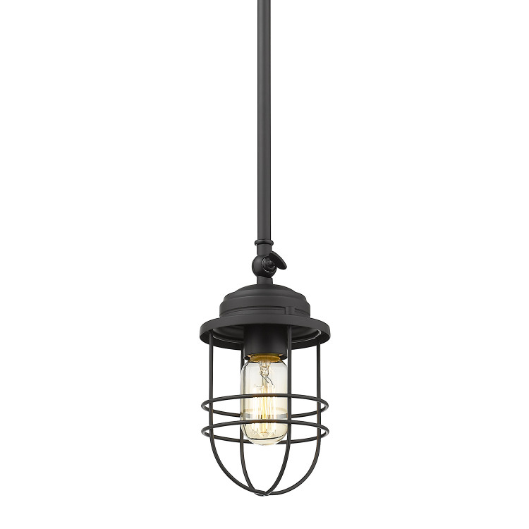 Golden - 9808-M1L BLK - One Light Mini Pendant - Seaport - Matte Black Golden - 9808-M1L BLK - One Light Mini Pendant - Seaport - Matte Black
