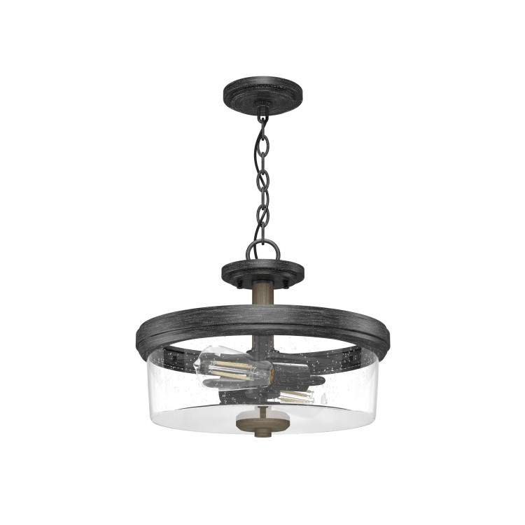 Hunter - 19486 - Two Light Semi-Flush Mount - River Mill - Rustic Iron