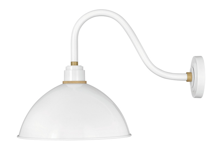 Hinkley - 10655GW - One Light Outdoor Lantern - Foundry Dome - Gloss White Hinkley - 10655GW - One Light Outdoor Lantern - Foundry Dome - Gloss White