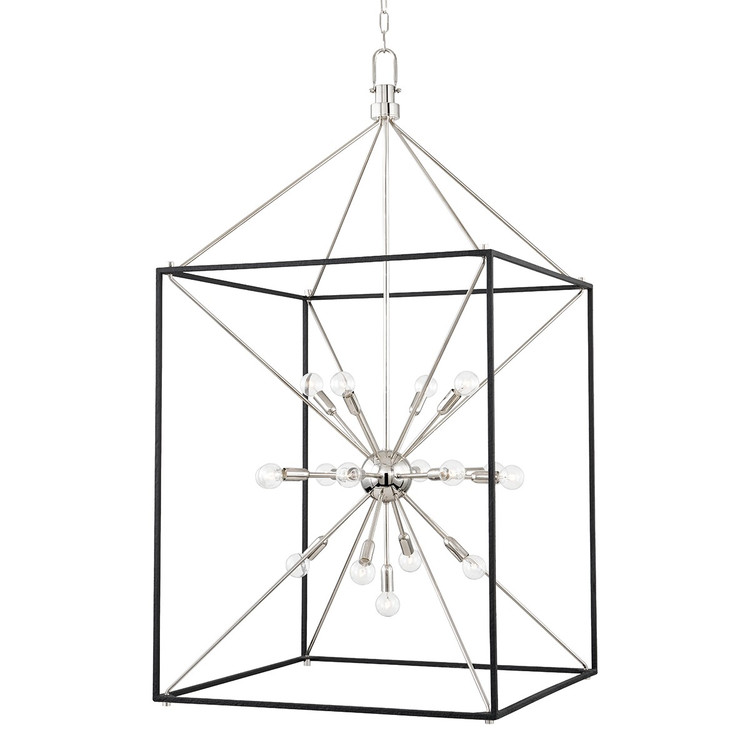 Hudson Valley - 8927-PN/BK - 25 Light Lantern - Glendale - Polished Nickel/Black