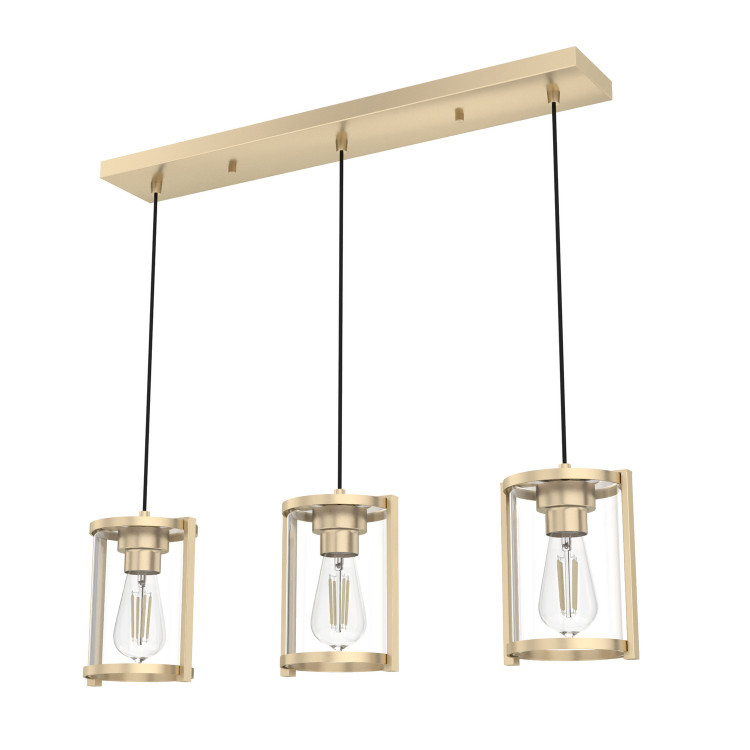 Hunter - 19954 - Three Light Pendant - Astwood - Alturas Gold Hunter - 19954 - Three Light Pendant - Astwood - Alturas Gold