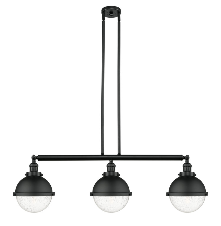 Innovations - 213-BK-HFS-84-BK-LED - LED Island Pendant - Franklin Restoration - Matte Black Innovations - 213-BK-HFS-84-BK-LED - LED Island Pendant - Franklin Restoration - Matte Black