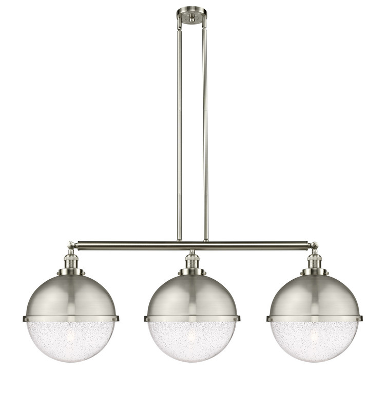 Innovations - 213-SN-HFS-124-SN - Three Light Island Pendant - Franklin Restoration - Brushed Satin Nickel Innovations - 213-SN-HFS-124-SN - Three Light Island Pendant - Franklin Restoration - Brushed Satin Nickel