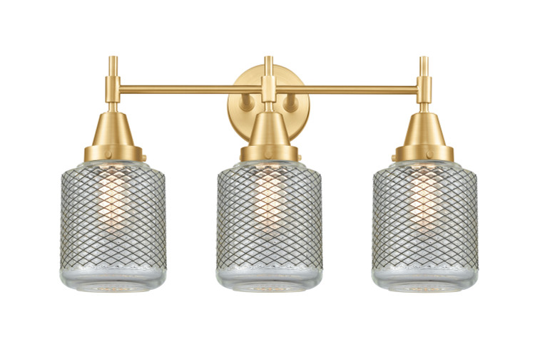 Innovations - 447-3W-SG-G262-LED - LED Bath Vanity - Caden - Satin Gold Innovations - 447-3W-SG-G262-LED - LED Bath Vanity - Caden - Satin Gold