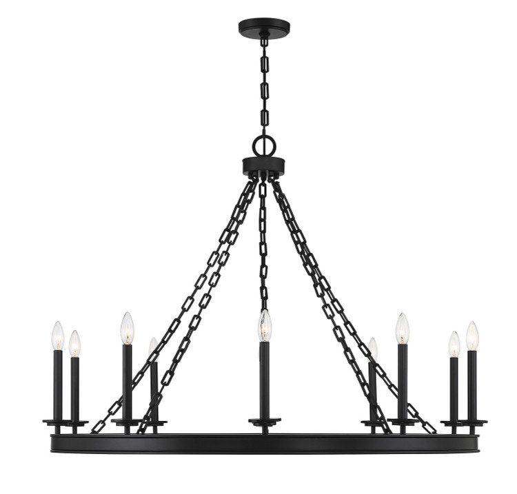 Savoy House - 1-4405-10-89 - Ten Light Chandelier - Seville - Matte Black