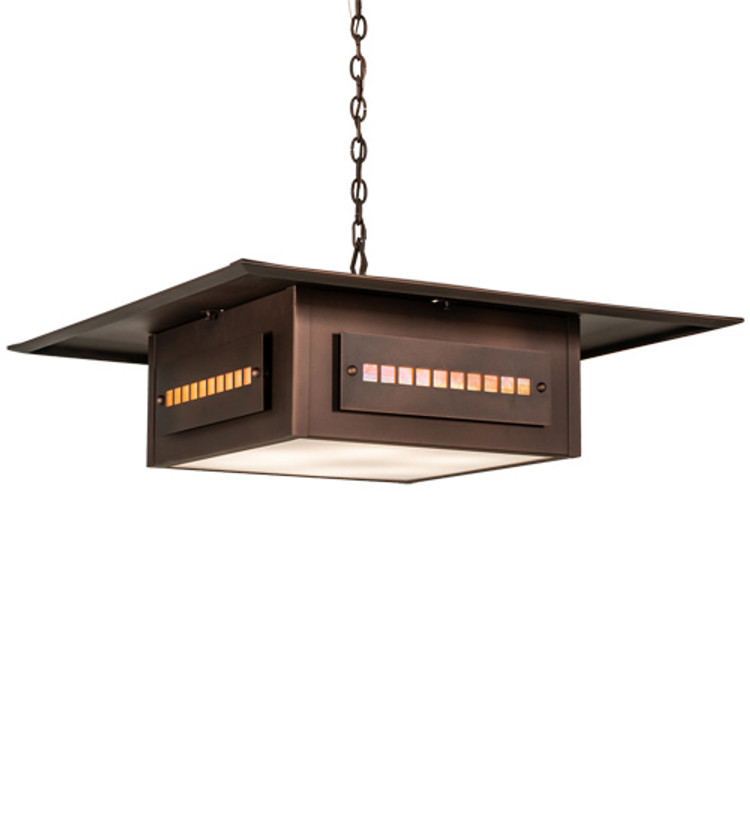 Meyda Tiffany - 225449 - Six Light Pendant - Moss Creek - Cinnamon Coffee Metallic