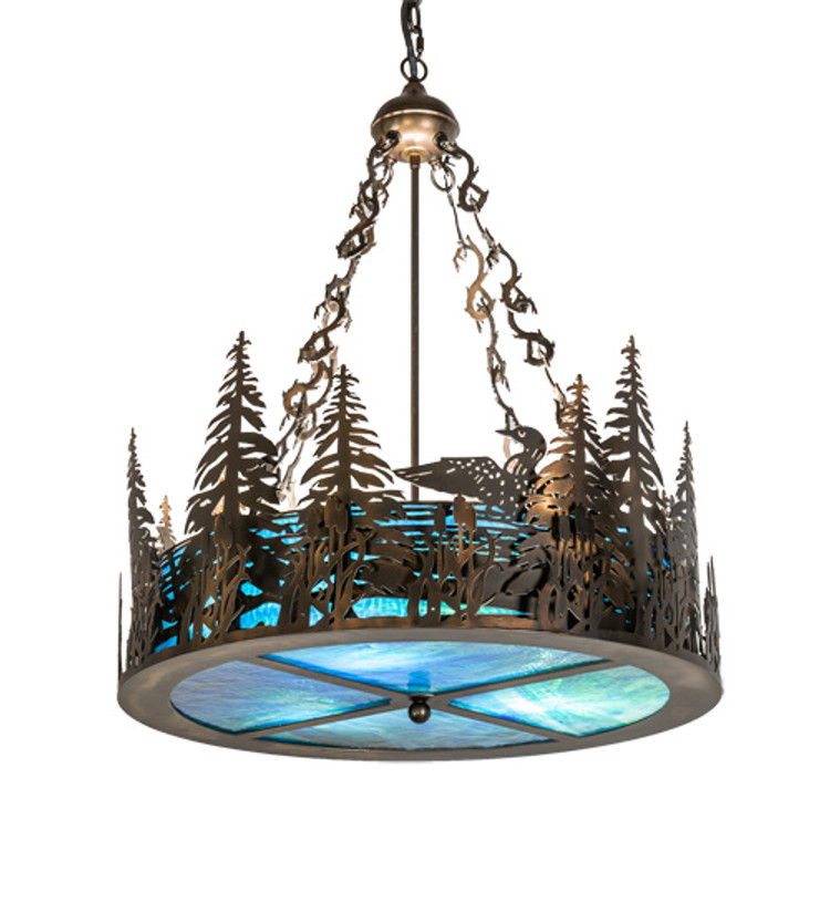 Meyda Tiffany - 232747 - Six Light Pendant - Loon - Antique Copper