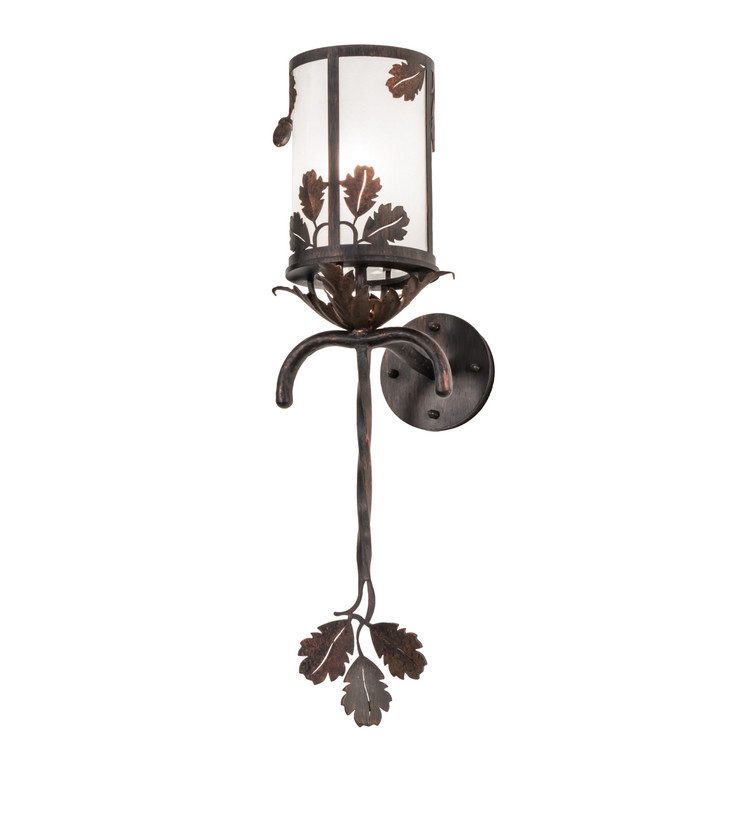 Meyda Tiffany - 246361 - LED Wall Sconce - Blue Oak - Hanna Copper And Cimarron Bronze