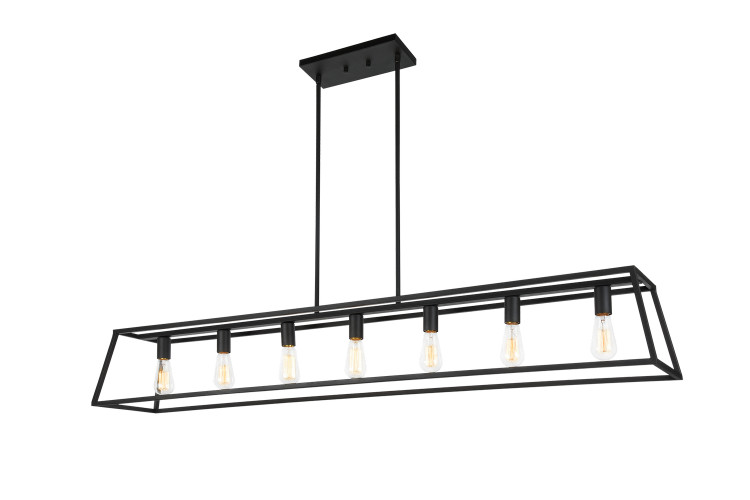 Matteo Lighting - C57017RB - Seven Light Chandelier - Candor - Rusty Black