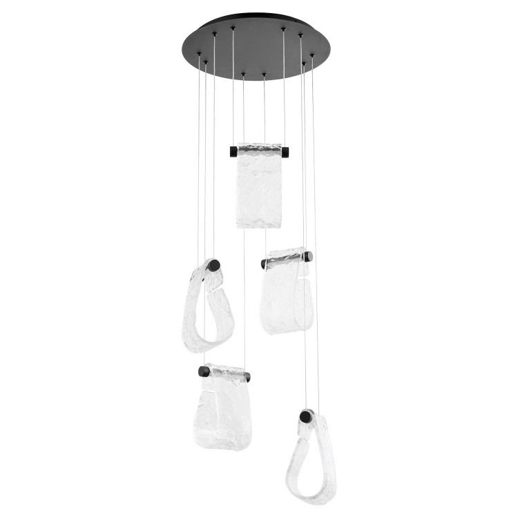 Oxygen - 3-6102-15 - LED Pendant - Veer - Black