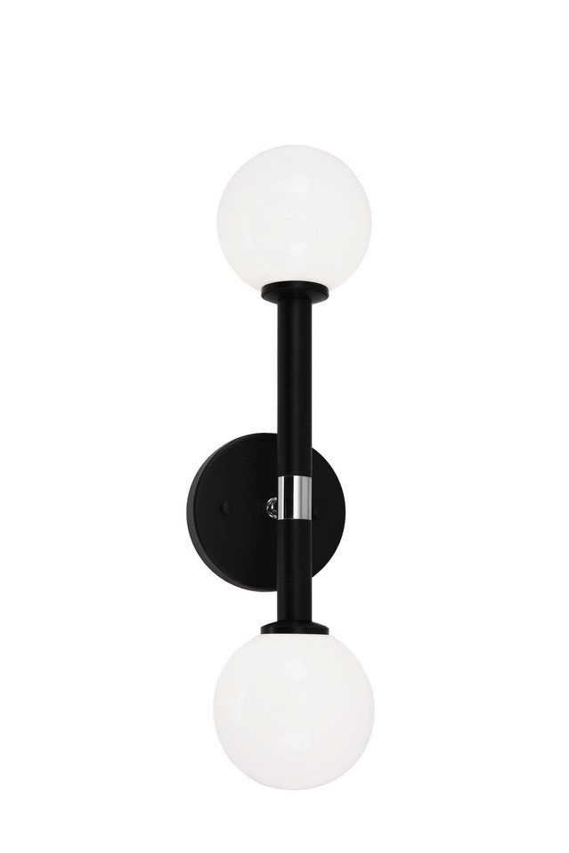 Matteo Lighting - W75302BKOP - Two Light Wall Sconce - Stellar - Black