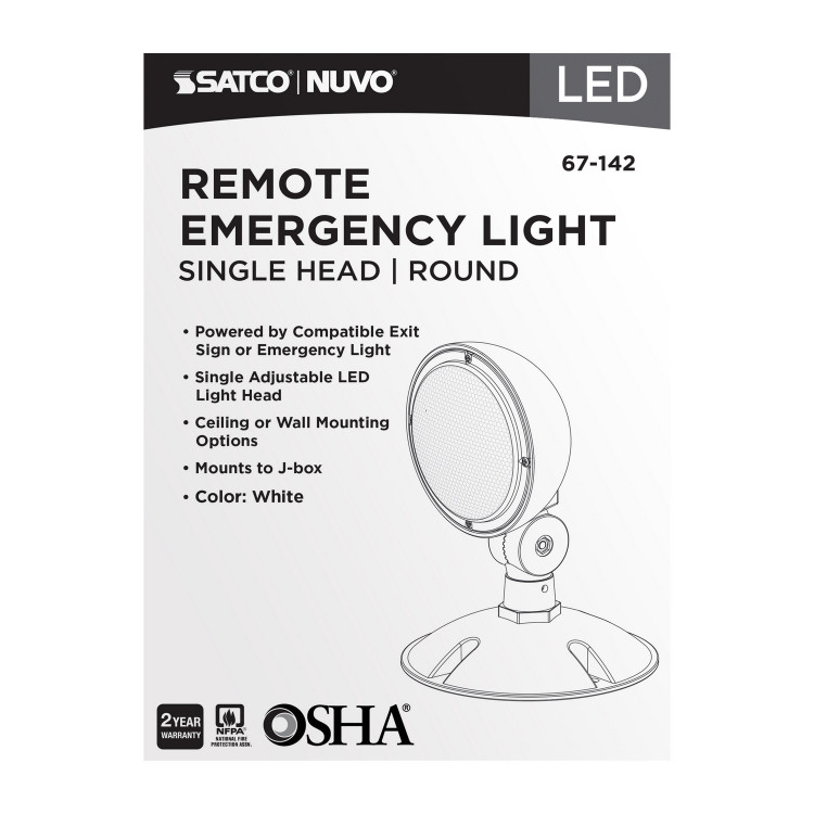Satco - 67-142 - Remote Emergency Light - White