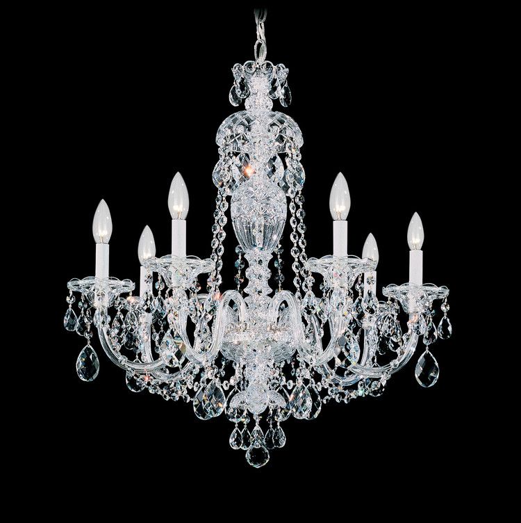 Schonbek - 2995-40R - Seven Light Chandelier - Sterling - Polished Silver