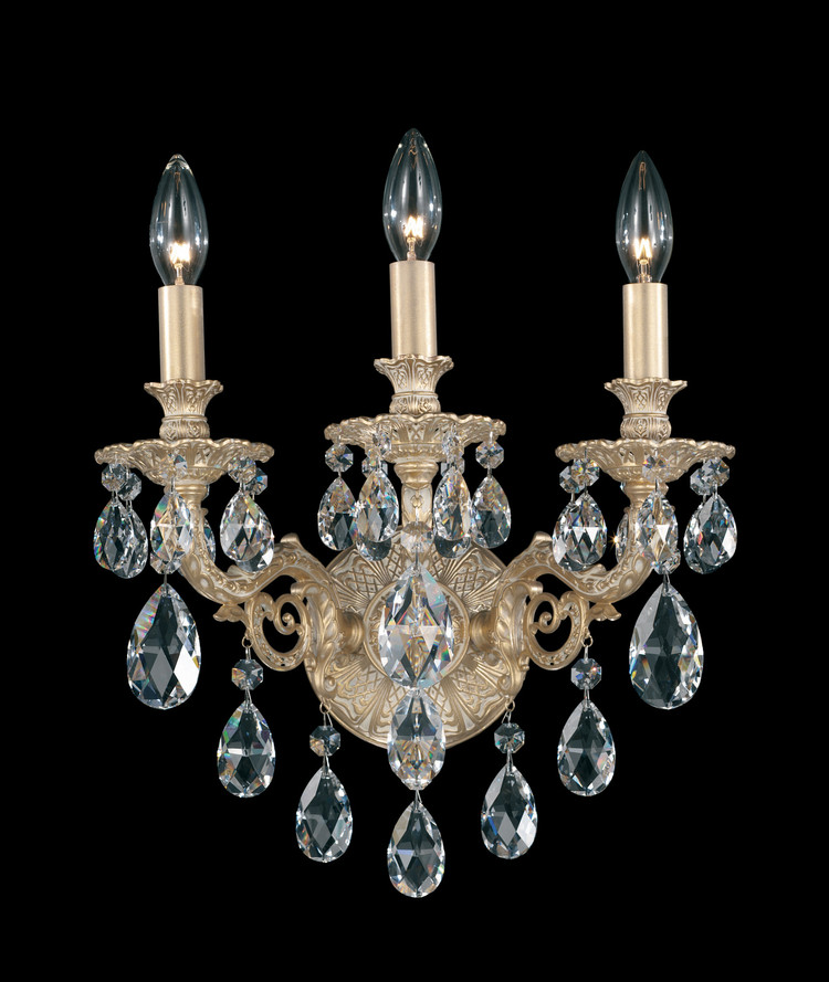 Schonbek - 5643-26R - Three Light Wall Sconce - Milano - French Gold