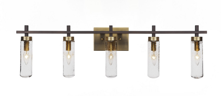 Toltec Lighting - 2515-ESBR-600 - Five Light Bathroom Lighting - Salinda - Espresso & Brass