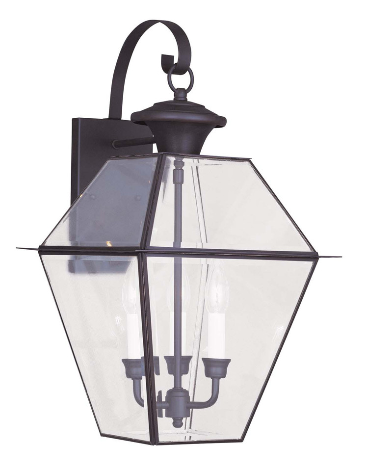 Livex Lighting - 2381-07 - Three Light Outdoor Wall Lantern - Westover - Bronze Livex Lighting - 2381-07 - Three Light Outdoor Wall Lantern - Westover - Bronze