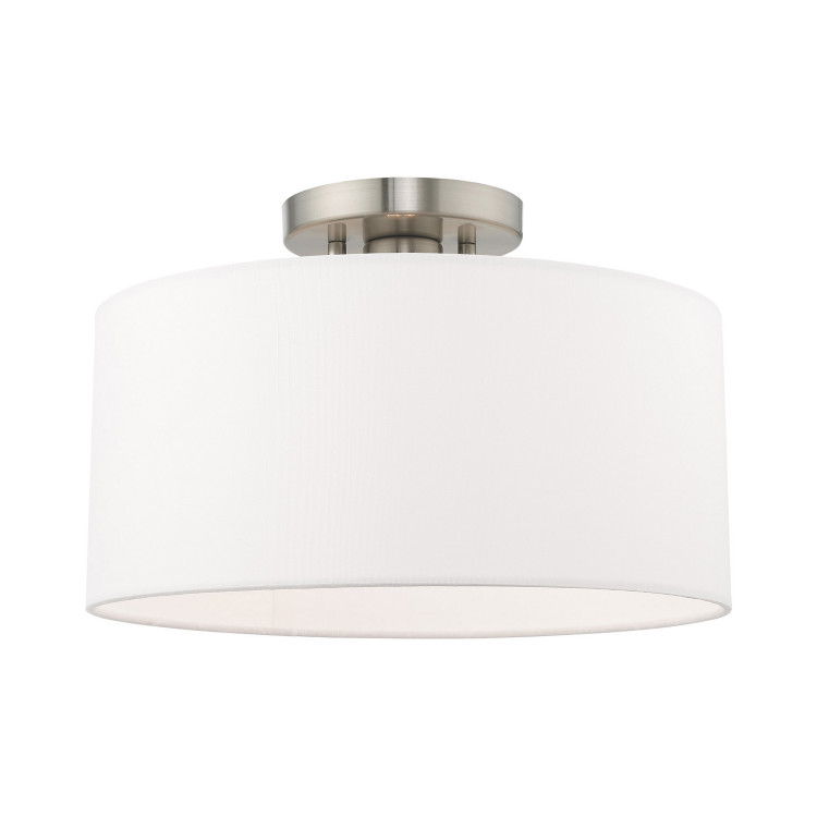 Livex Lighting - 41097-91 - One Light Ceiling Mount - Meridian - Brushed Nickel