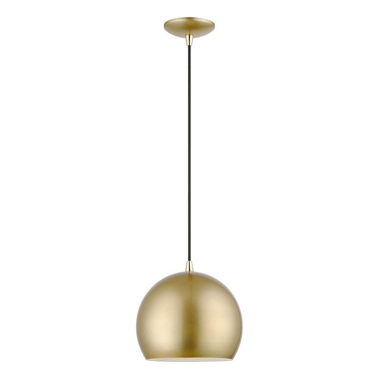 Livex Lighting - 41181-33 - One Light Pendant - Piedmont - Soft Gold w/ Polished Brasss