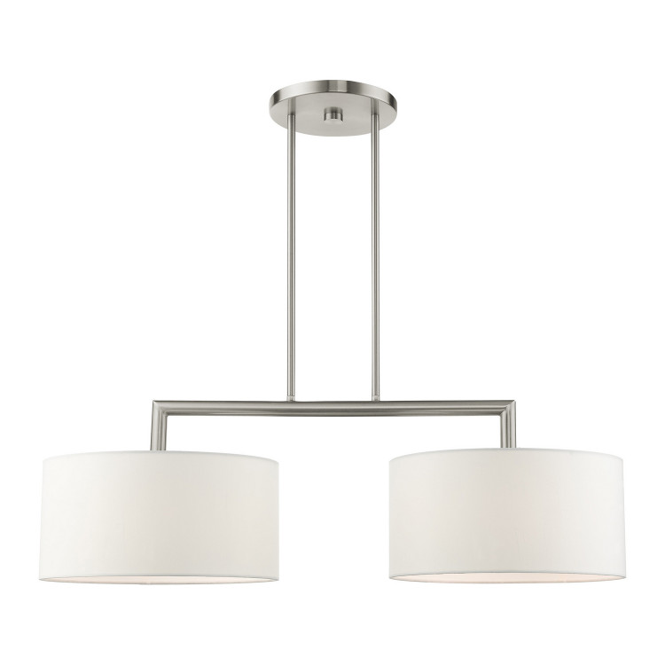 Livex Lighting - 45492-91 - Two Light Linear Chandelier - Meridian - Brushed Nickel