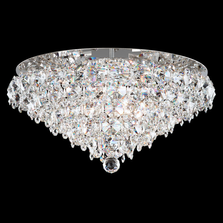 Schonbek - BN1424N-401O - Six Light Flush Mount - Baronet - Polished Stainless Steel