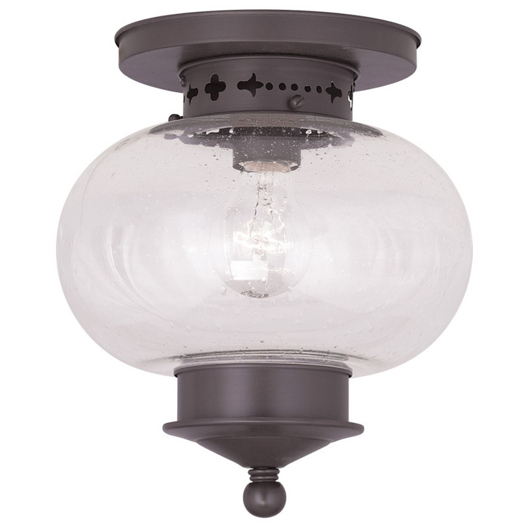 Livex Lighting - 5036-07 - One Light Ceiling Mount - Harbor - Bronze