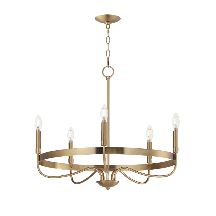 Maxim - 14495HR - Five Light Chandelier - Frankie - Heritage Maxim - 14495HR - Five Light Chandelier - Frankie - Heritage
