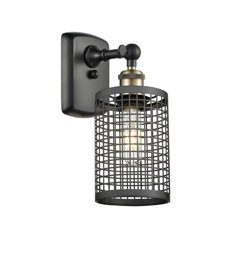 Innovations - 516-1W-BAB-M18-BK - LED Wall Sconce - Downtown Urban - Black Antique Brass